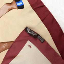 Pre Owned Hermes Red Mon Petit Cheval Mexicain Silk Square Scarf