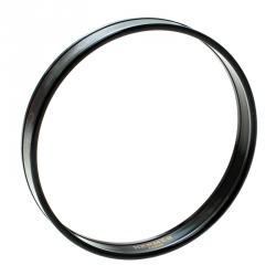 Pre Owned Hermes Purple Printed Enamel Black PVD Plated Narrow Bangle Bracelet GM