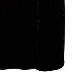 Hermes Black Velvet Halter Back Gown M