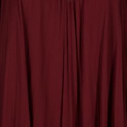Pre Owned Hermes Red Silk Off-Shoulder Dress M