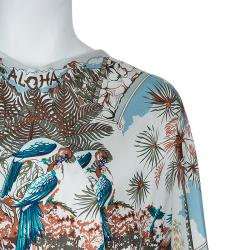 Pre Owned Hermes Silk Printed Shift Dress M