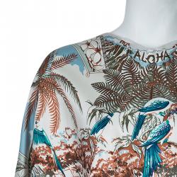 Pre Owned Hermes Silk Printed Shift Dress M
