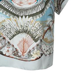 Pre Owned Hermes Silk Printed Shift Dress M