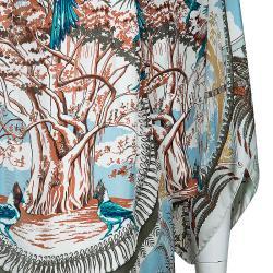Pre Owned Hermes Silk Printed Shift Dress M