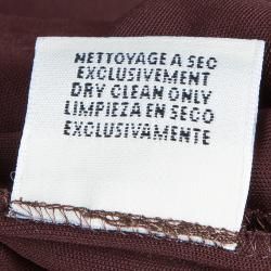 مملوكة مسبقًا Hermes Burgundy Long Sleeve Dress M