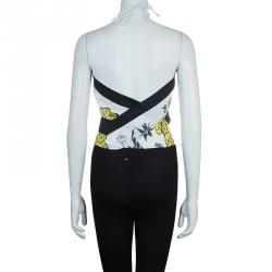 Hermes Printed Cotton Handkerchief Halter Tie-Up Top L