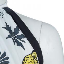 Hermes Printed Cotton Handkerchief Halter Tie-Up Top L