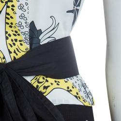 Hermes Printed Cotton Handkerchief Halter Tie-Up Top L