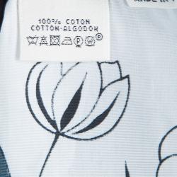 Hermes Printed Cotton Handkerchief Halter Tie-Up Top L
