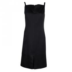 Hermes Black Silk Fitted Sleeveless Dress S