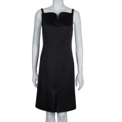 Hermes Black Silk Fitted Sleeveless Dress S