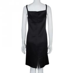 Hermes Black Silk Fitted Sleeveless Dress S