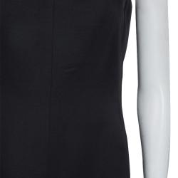 Hermes Black Silk Fitted Sleeveless Dress S