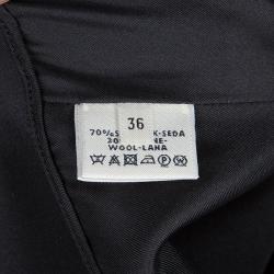 Hermes Black Silk Fitted Sleeveless Dress S