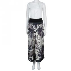 Hermes Multicolor Print Side Slit Detail Maxi Skirt S