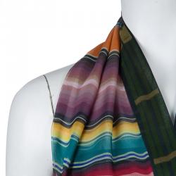 Hermes Multicolor Striped Sleeveless Silk Blouse S