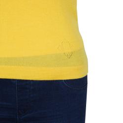 Pre Owned Hermes Canary Yellow Cashmere Knit Top S