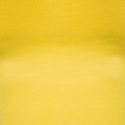 Pre Owned Hermes Canary Yellow Cashmere Knit Top S