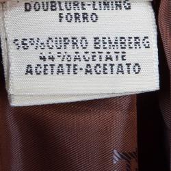 Hermes Beige Camel Hair Leather Trim Blazer S