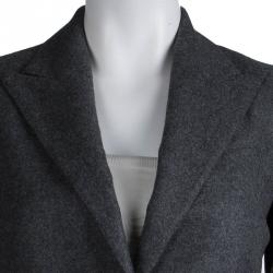Hermes Grey Wool Overcoat S