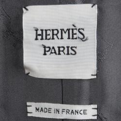 Hermes Grey Wool Overcoat S