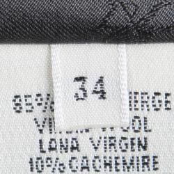 Hermes Grey Wool Overcoat S