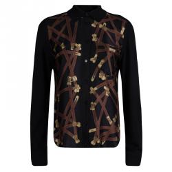 Hermes Silk Knit Print Cardigan M