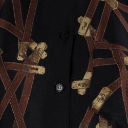 Hermes Silk Knit Print Cardigan M