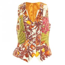 Hermes Multiprint Silk Sleeveless Waistcoat M