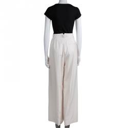 Hermes Cream Wool Palazzo Pants M