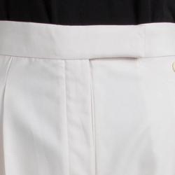 Hermes Cream Wool Palazzo Pants M