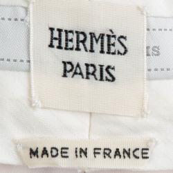 Hermes Cream Wool Palazzo Pants M