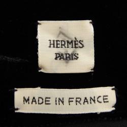 Hermes Black Print Velour Halter Top L