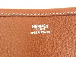 Pre Owned Hermes Gold Togo Leather Evelyne I GM Bag