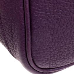Pre Owned Hermes Purple Cassis Togo Leather Garden Party MM Tote