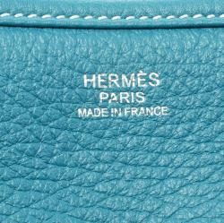 Pre Owned Hermes Blue Lagon Togo Leather Evelyne III PM Bag