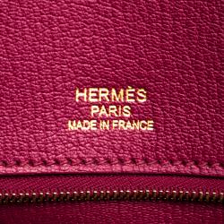Hermes Ruby Box Calf Leather Gold Hardware Ghillies Birkin 35 Bag