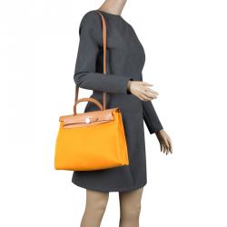 Hermès HERBAG 31 YELLOW JAUNE DE NAPLES CANVAS NATUREL LEATHER BAG Pal –  Miami Lux Boutique