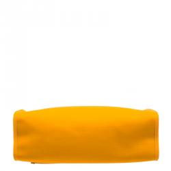 Pre Owned Hermes Jaune Dor Yellow Canvas and Leather Herbag Zip 31 Bag