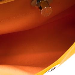Pre Owned Hermes Jaune Dor Yellow Canvas and Leather Herbag Zip 31 Bag