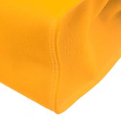 Pre Owned Hermes Jaune Dor Yellow Canvas and Leather Herbag Zip 31 Bag