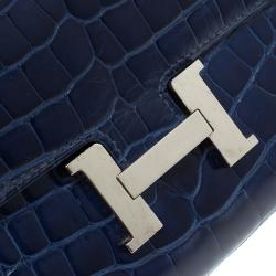 Hermes Blue Alligator Constance Long Wallet