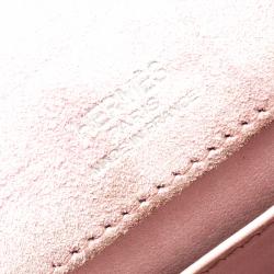 Hermes Lilac Suede Palladium Hardware Kelly Longue Clutch 34cm
