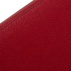 Hermes Rose Jaipur Epsom Leather Azap Silk In Zip Around Wallet