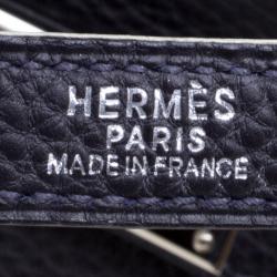 Pre Owned Hermes Graphite Togo Palladium Hardware Kelly Retourne 32 Bag