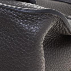 Pre Owned Hermes Vert Gris Taurillon Clemence Leather Jypsiere 37 Bag