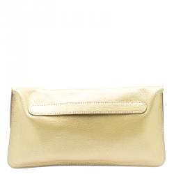Pre Owned Hermes Metallic Beige Chevre de Coromandel Leather Wallet