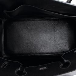 Hermes Noir Ardennes Leather Gold Hardware Birkin 35 Bag