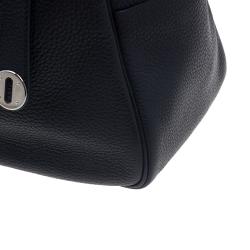 Pre Owned Hermes Noir Taurillon Palladium Hardware Lindy 34 CM