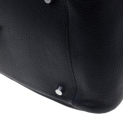Pre Owned Hermes Noir Taurillon Palladium Hardware Lindy 34 CM